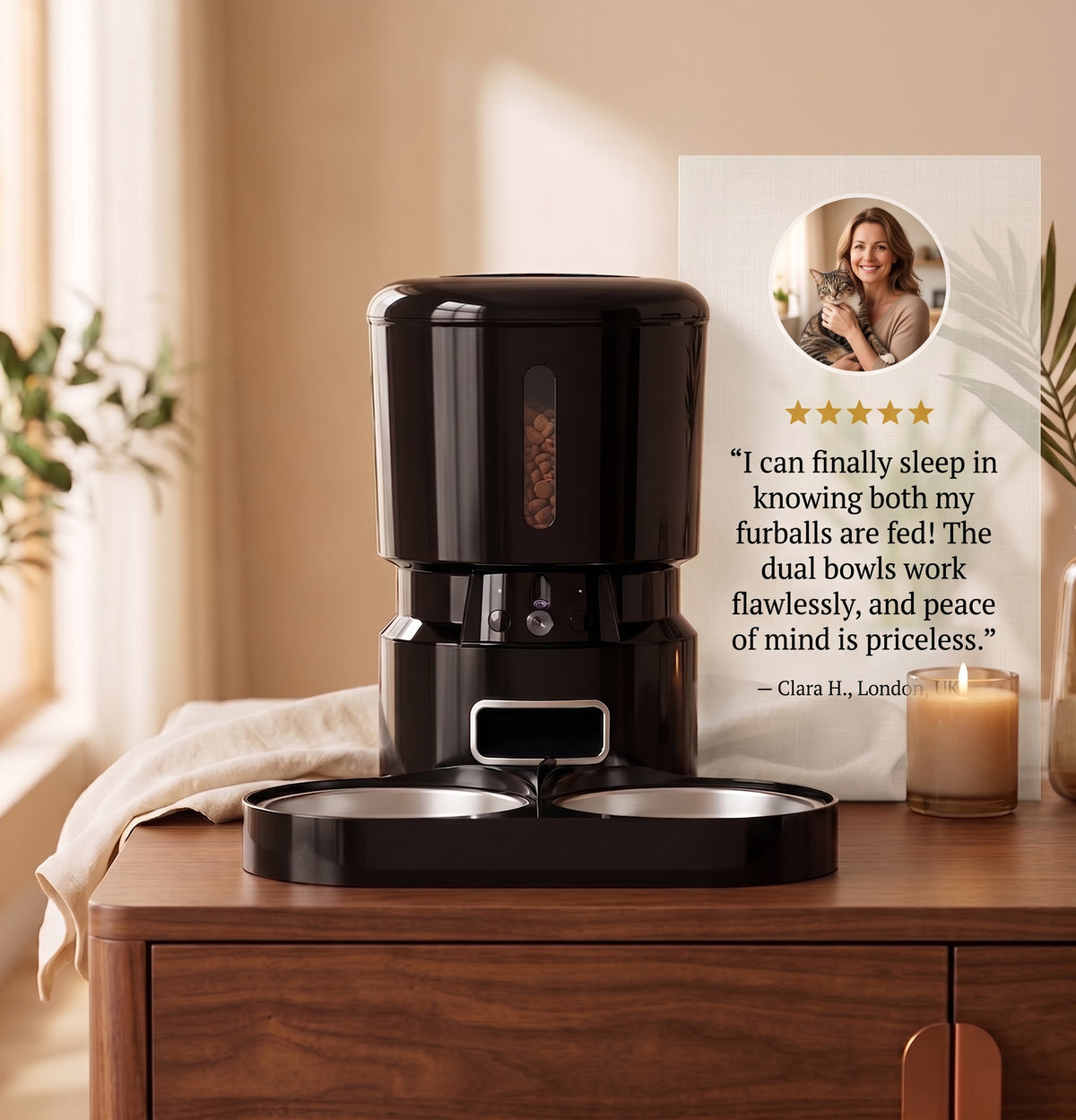 Smart Camera Feeder Dual Bowl OVIA
