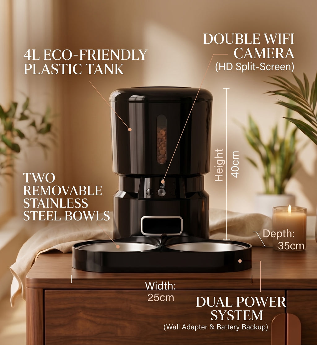 Smart Camera Feeder Dual Bowl OVIA