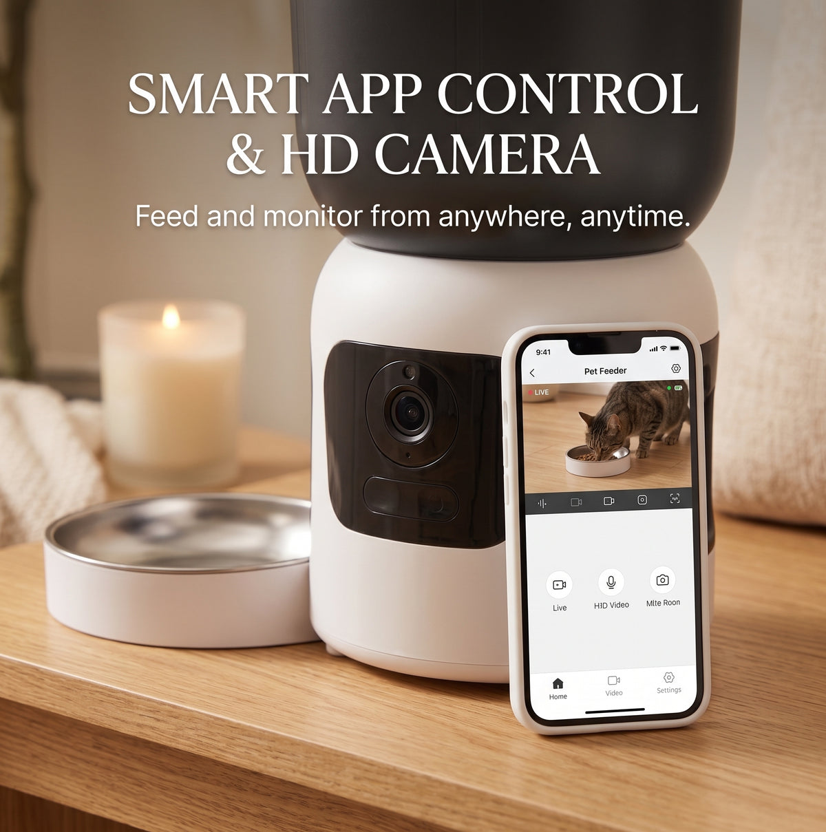 Smart Camera Feeder Dual Bowl PAVIA
