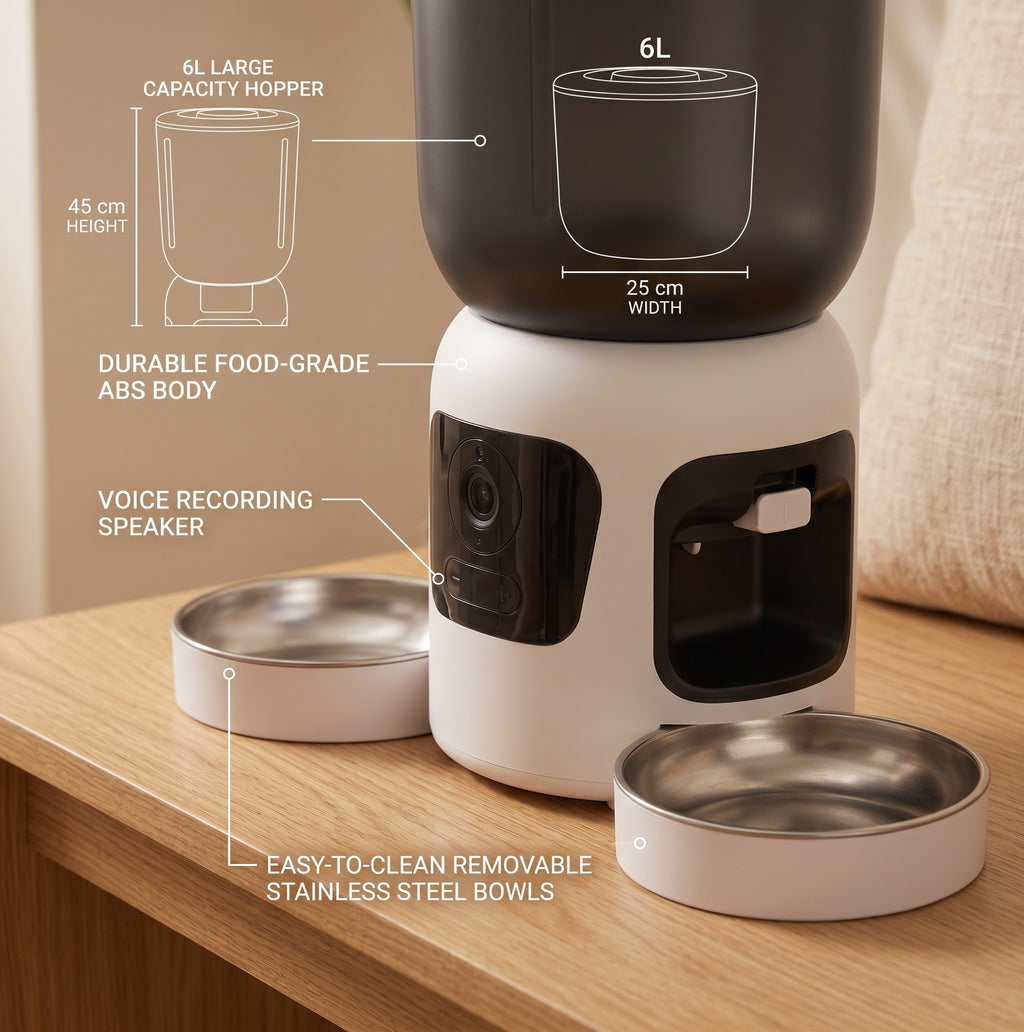Smart Camera Feeder Dual Bowl PAVIA