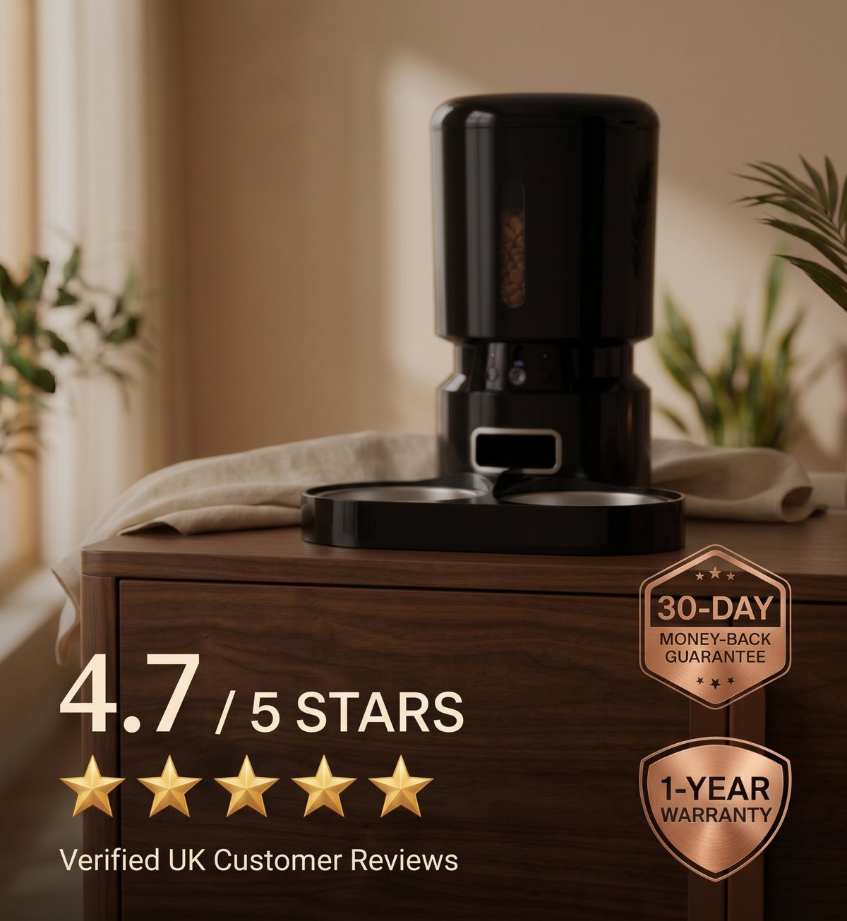Smart Camera Feeder Dual Bowl OVIA
